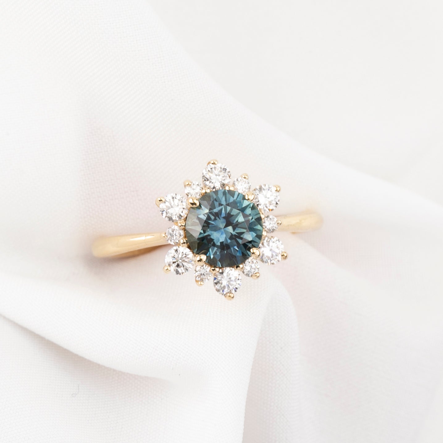 Amara Ring, 1.31ct Montana Sapphire