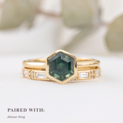Riley Ring, 1.80ct Blue Green Montana Sapphire