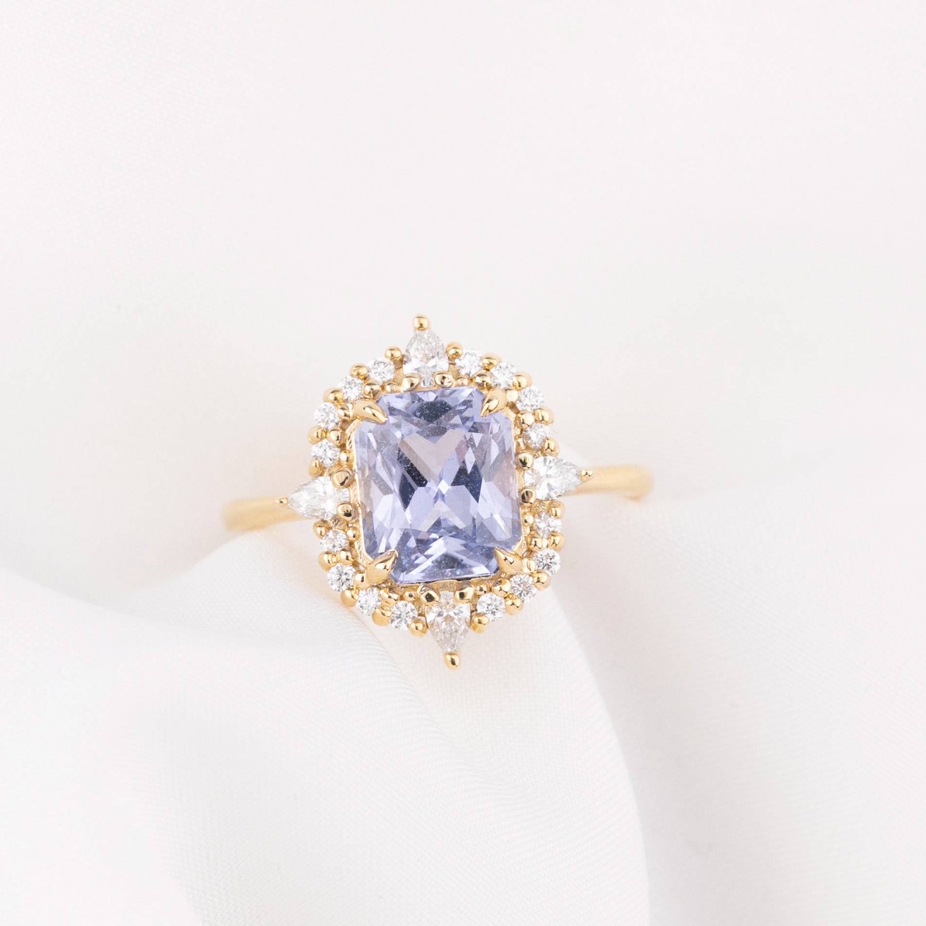 Brianna Ring, 2.92ct Lavender Blue Ceylon Sapphire