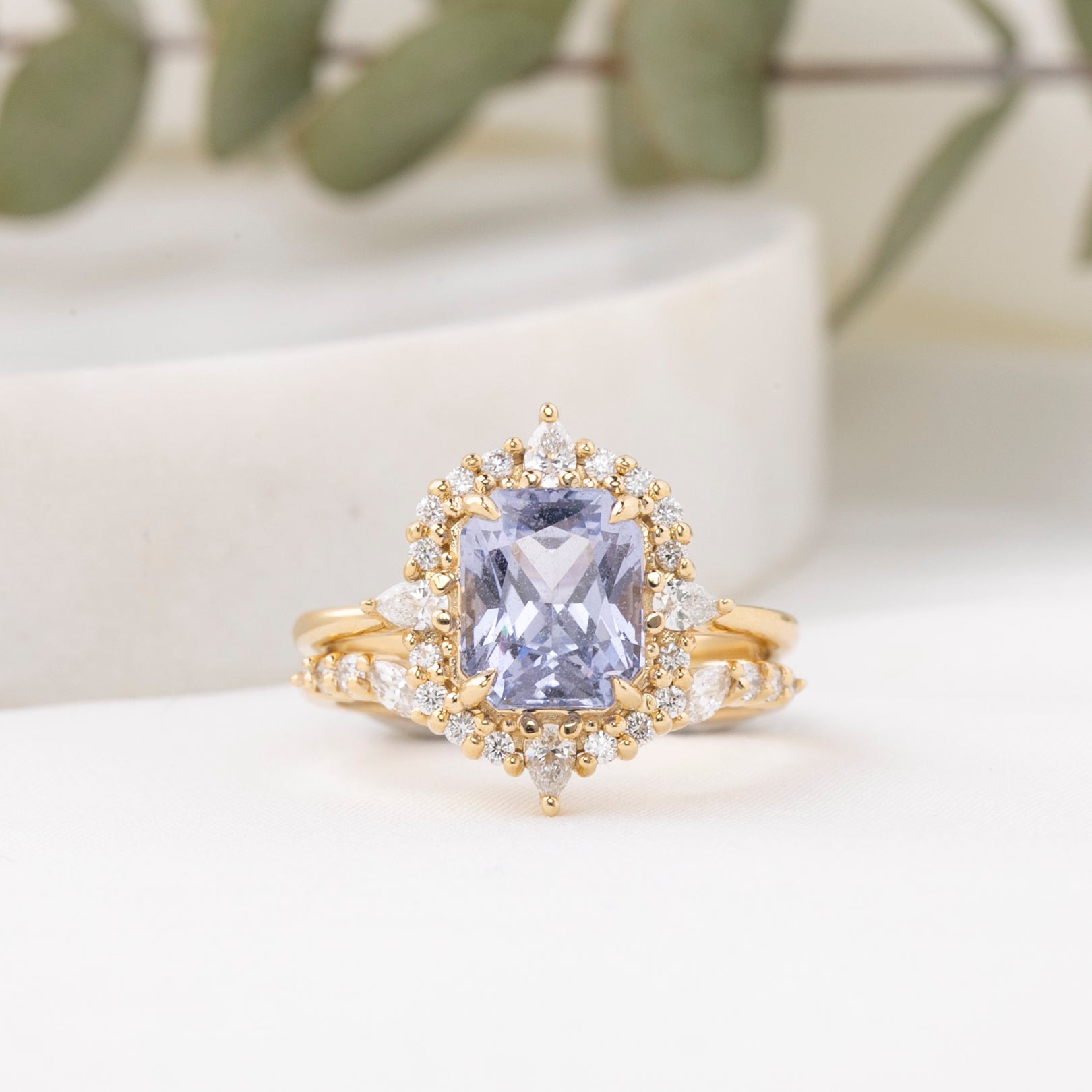 Brianna Ring, 2.92ct Lavender Blue Ceylon Sapphire