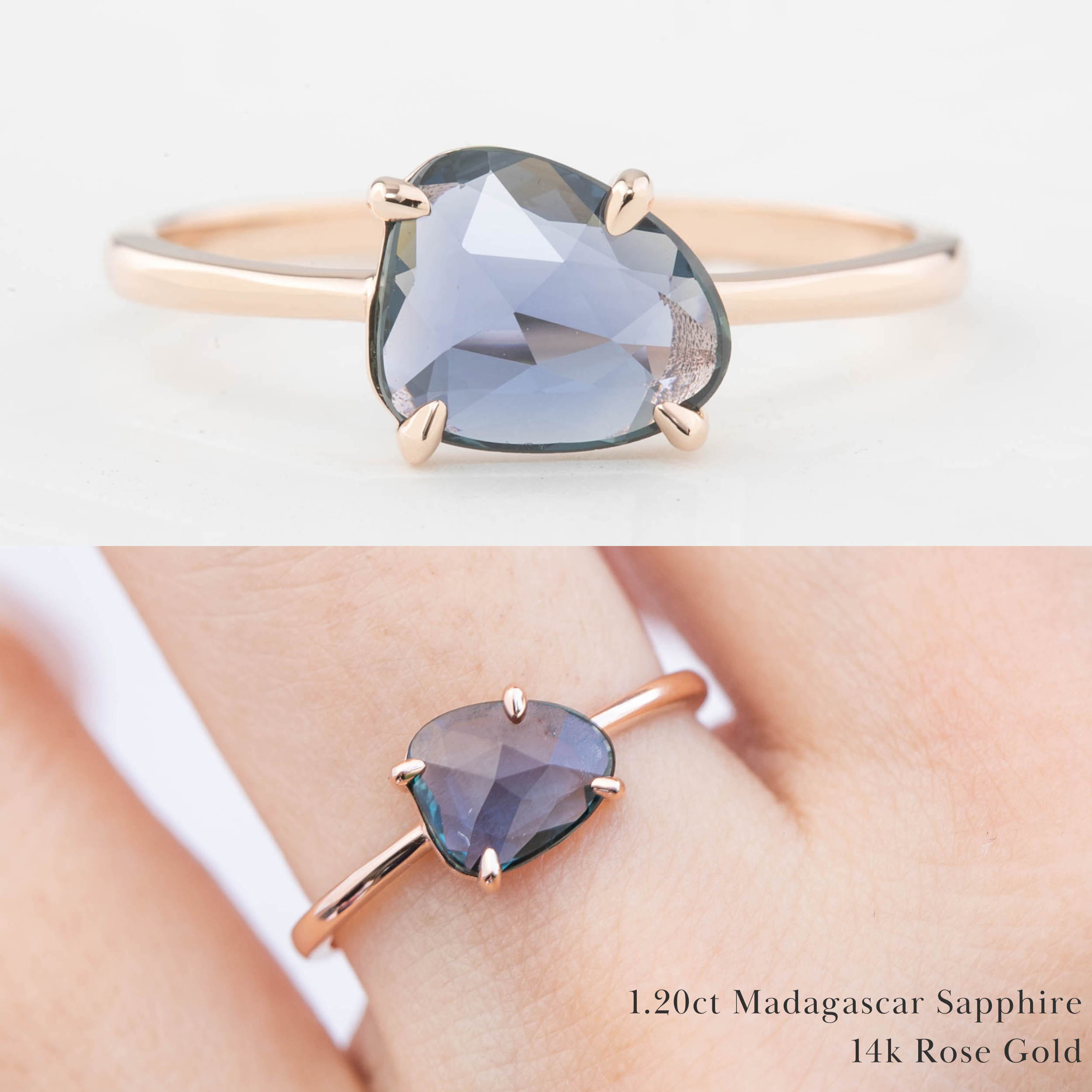 Lisa Ring, Organic Shape Sapphire