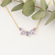 Gloria Necklace, Lavender Purple Pink Sapphire