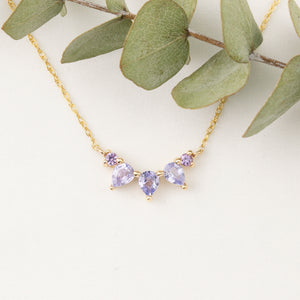 Gloria Necklace, Lavender Purple Pink Sapphire