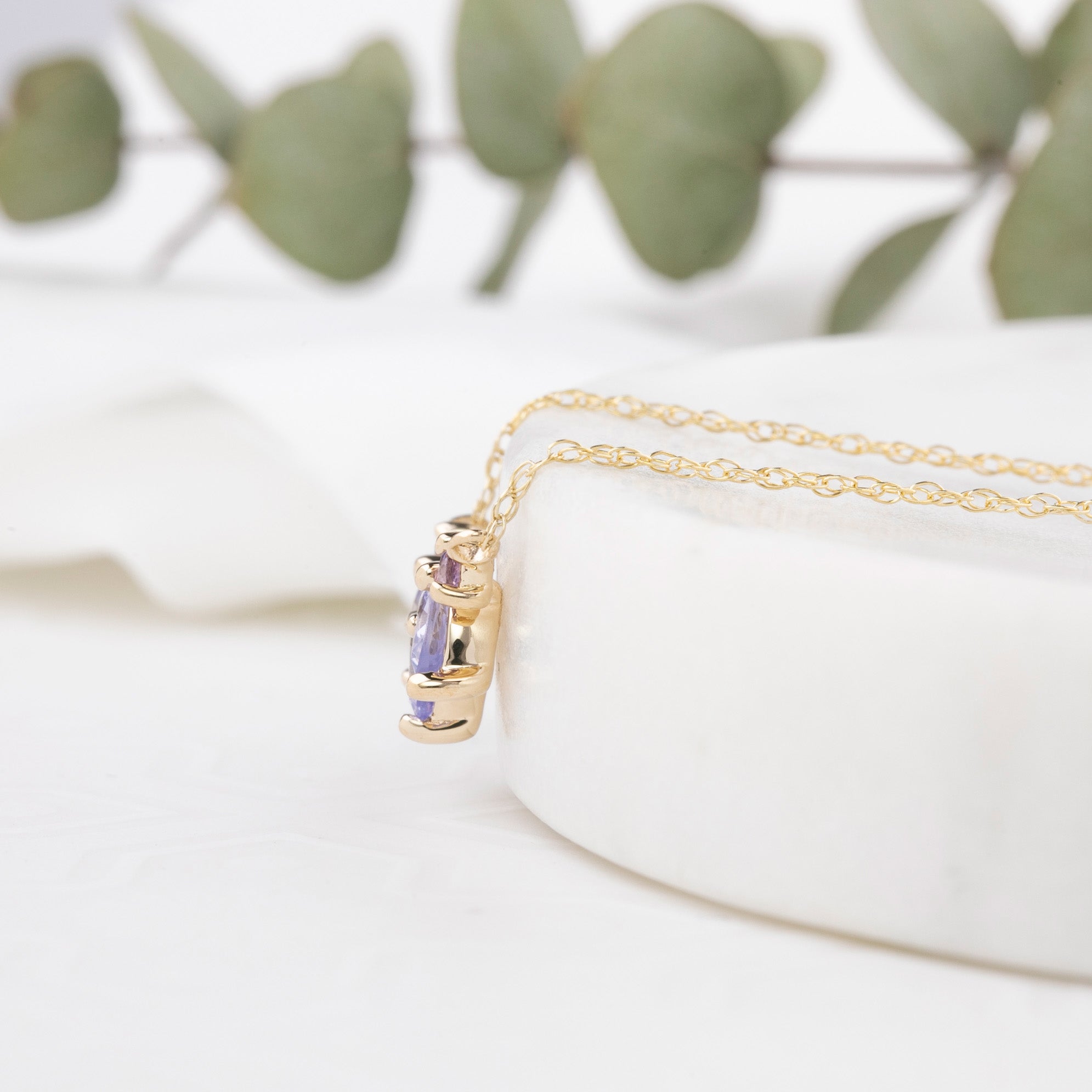 Gloria Necklace, Lavender Purple Pink Sapphire