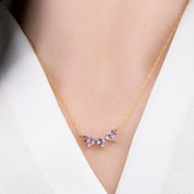 Gloria Necklace, Lavender Purple Pink Sapphire