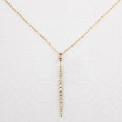 Crescent Diamond Pave Necklace