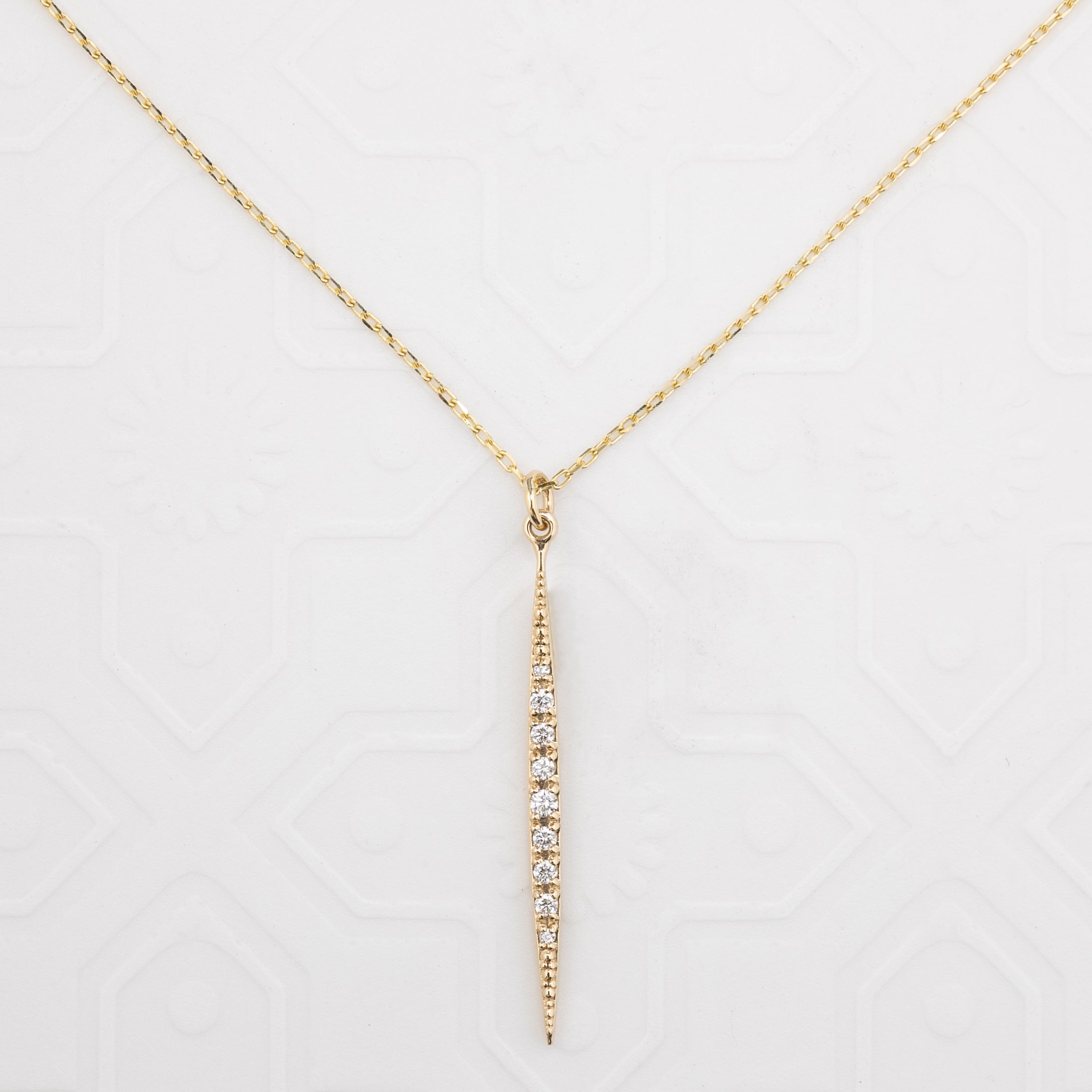 Crescent Diamond Pave Necklace