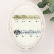 Eight Oval approx. 0.60ct Madagascar Sapphire in blue and green shades