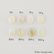 0.50ct Calibrated White and Rainbow Opal (7x5mm)