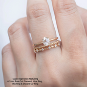 Nina Ring, 0.48ct oval rose-cut diamond in 14k yellow gold, one of a kind, handmade with ethically sourced gems