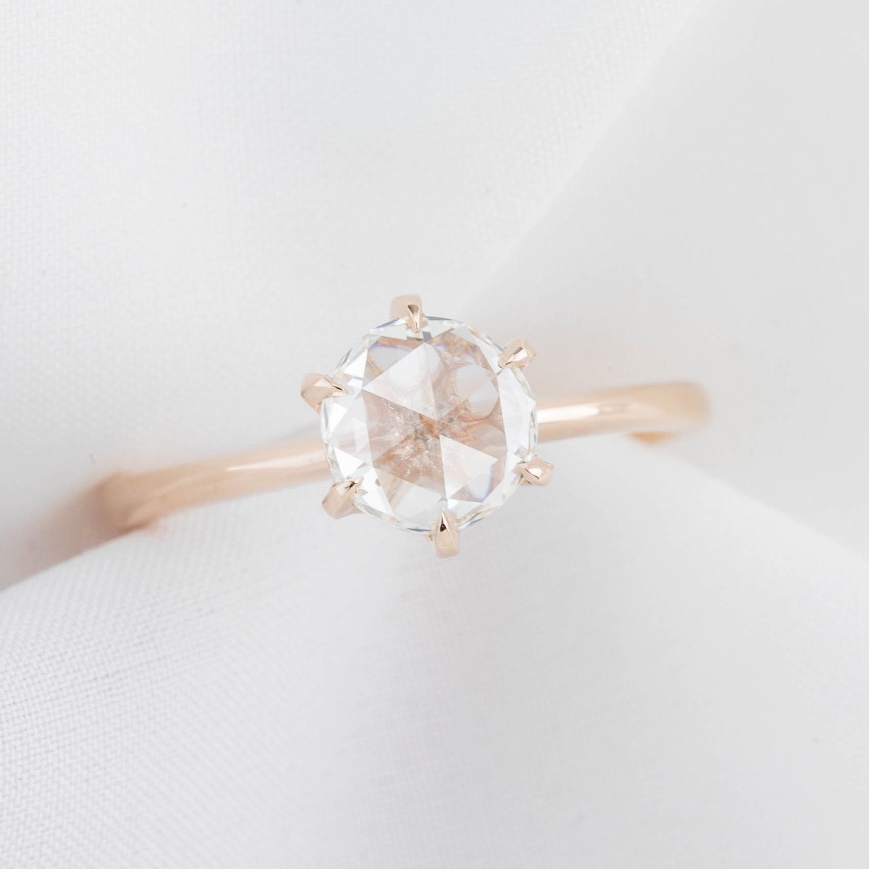 Floryn Round Rose-Cut Diamond Ring