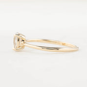 Nina Ring 0.48ct oval rose cut diamond in recycled 14k yellow gold, one of a kind, ethically sourced, handmade design.