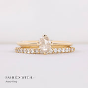 Alice Ring, 0.30ct Oval Rose Cut Diamond