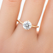 Alice Ring, 1.30ct Round Lab Diamond | IGI Certified