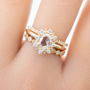 Victoria Ring, 0.50ct Oval Rose Cut Diamond
