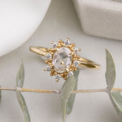 Victoria Ring, 0.50ct Oval Rose Cut Diamond