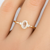 Emilie Oval Rose Cut Diamond Ring