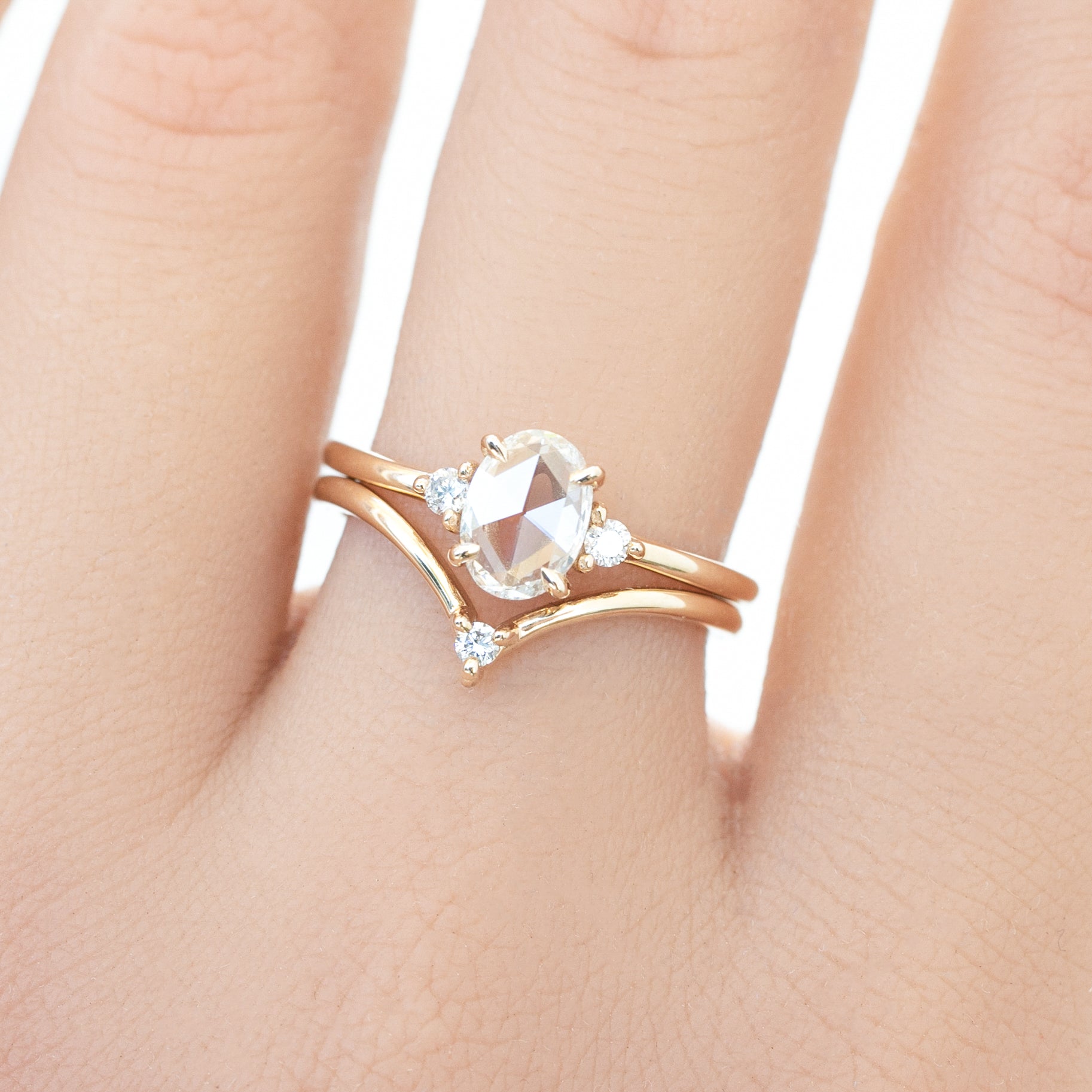 Emilie Oval Rose Cut Diamond Ring