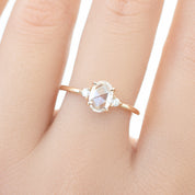 Emilie Ring 0.50ct Oval Rose Cut Diamond