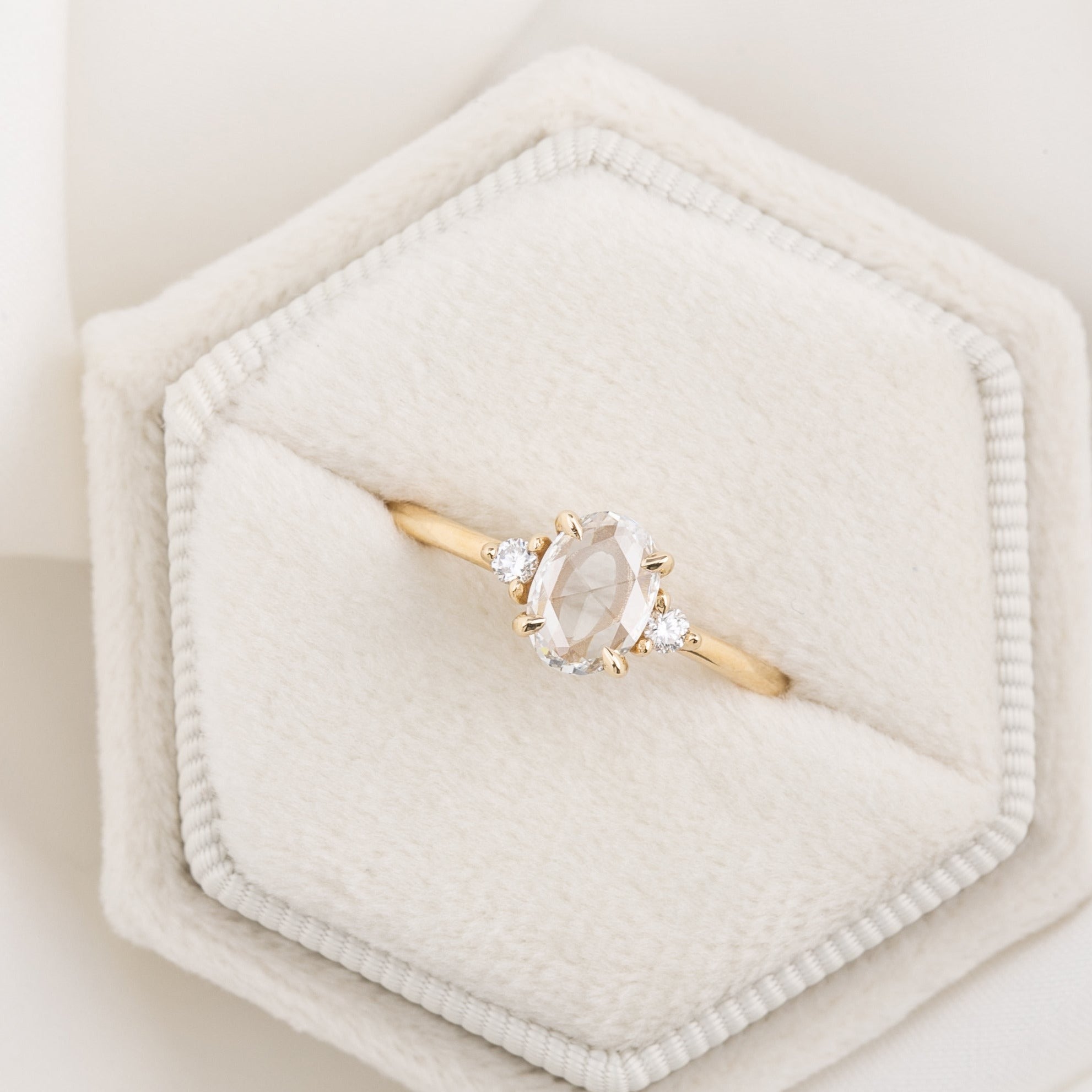Emilie Ring 0.50ct Oval Rose Cut Diamond