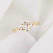 Emilie Ring 0.50ct Oval Rose Cut Diamond