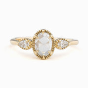 Diana Ring 0.50ct Oval Rose Cut Diamond