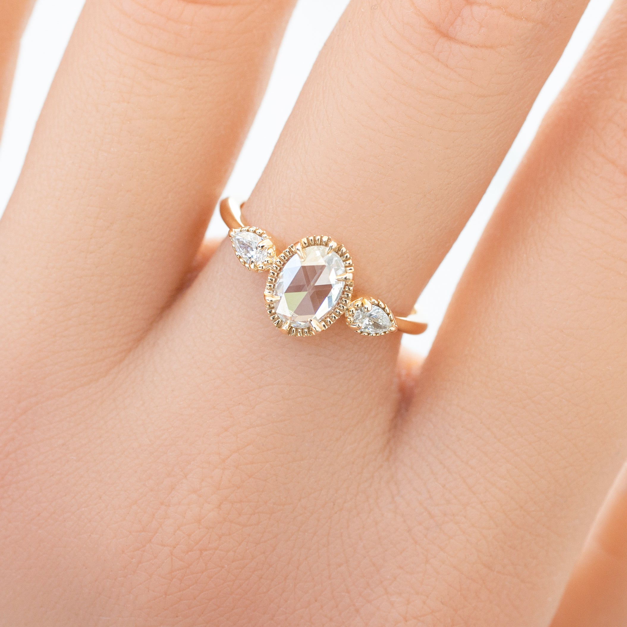Diana Ring 0.50ct Oval Rose Cut Diamond