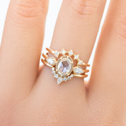 Diana Ring 0.50ct Oval Rose Cut Diamond