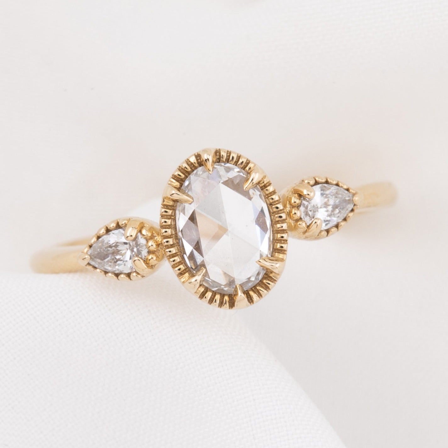 Diana Ring 0.50ct Oval Rose Cut Diamond