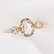Diana Ring 0.50ct Oval Rose Cut Diamond