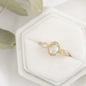 Diana Ring 0.50ct Oval Rose Cut Diamond
