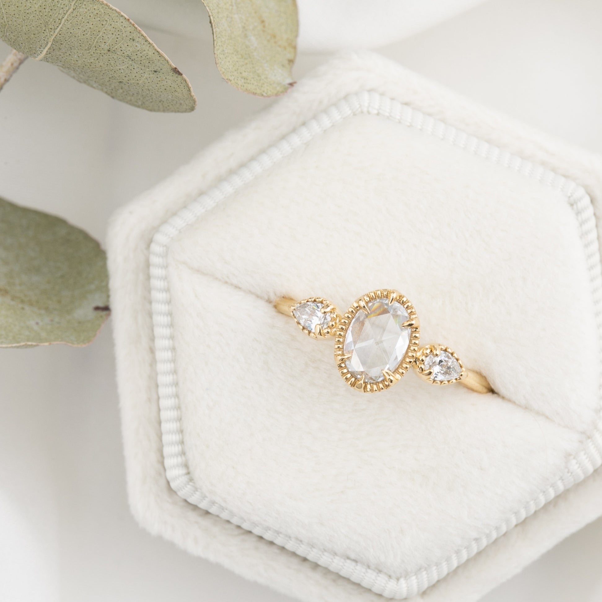 Diana Ring 0.50ct Oval Rose Cut Diamond