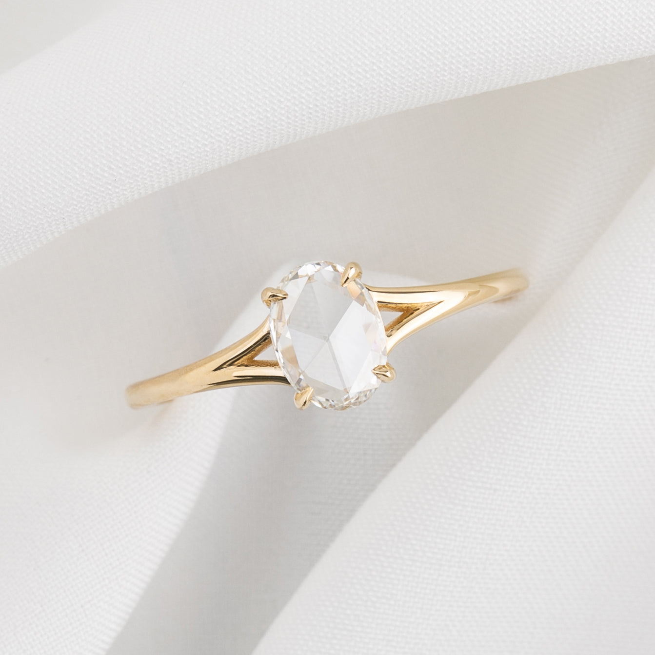 Kylie Ring, 0.50ct Oval Rose Cut Diamond