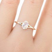 Kylie Ring, 0.50ct Oval Rose Cut Diamond
