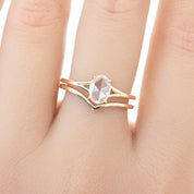 Kylie Ring, 0.50ct Oval Rose Cut Diamond