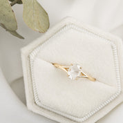 Kylie Ring, 0.50ct Oval Rose Cut Diamond