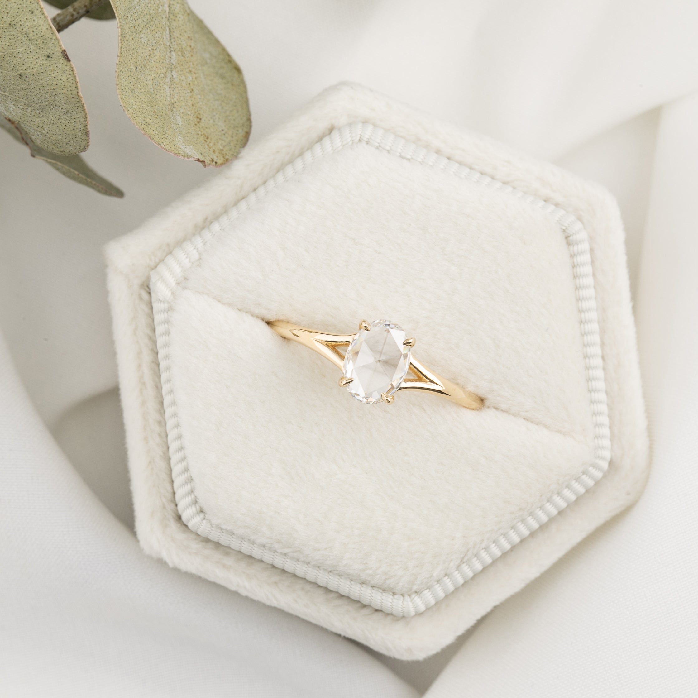 Kylie Oval Rose Cut Diamond Ring