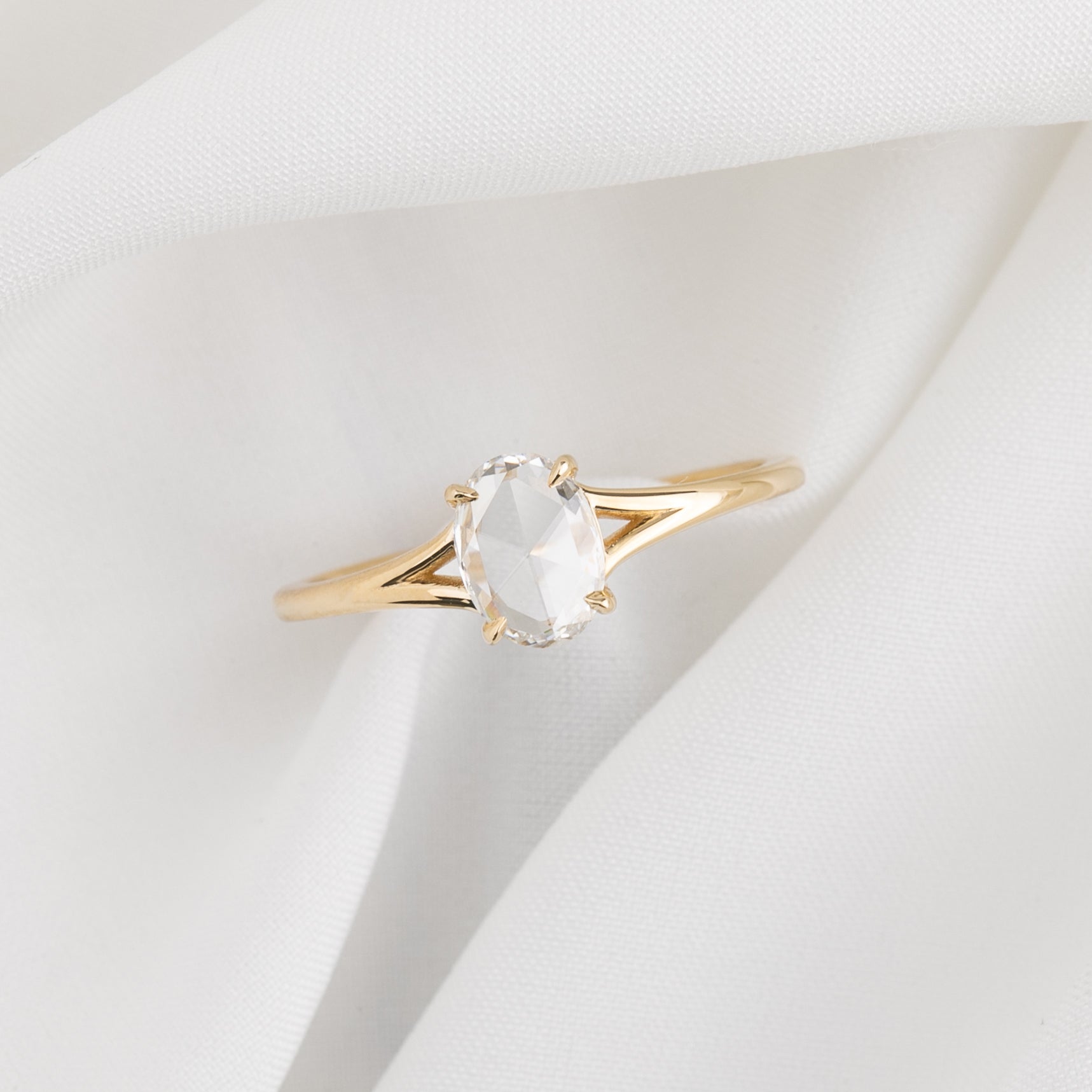 Kylie Ring, 0.50ct Oval Rose Cut Diamond