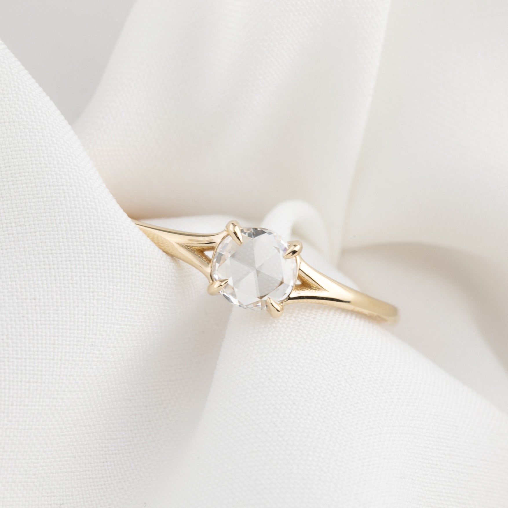 Kylie Ring, 0.30ct Round Rose Cut Diamond