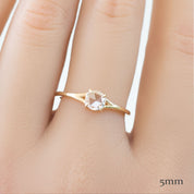 Kylie Round Rose Cut Diamond Ring