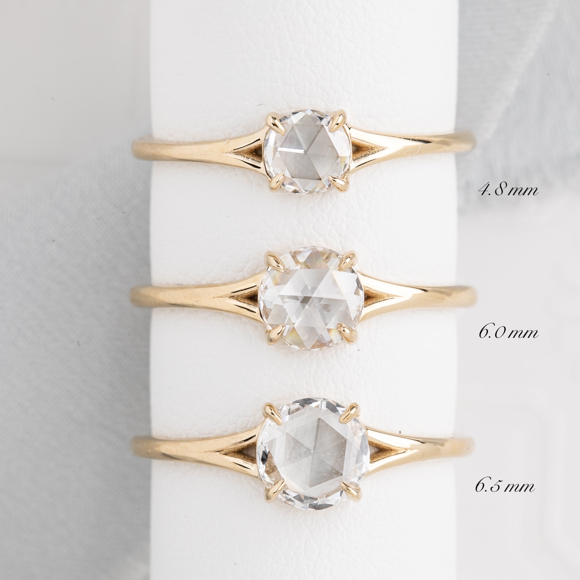 Kylie Round Rose Cut Diamond Ring