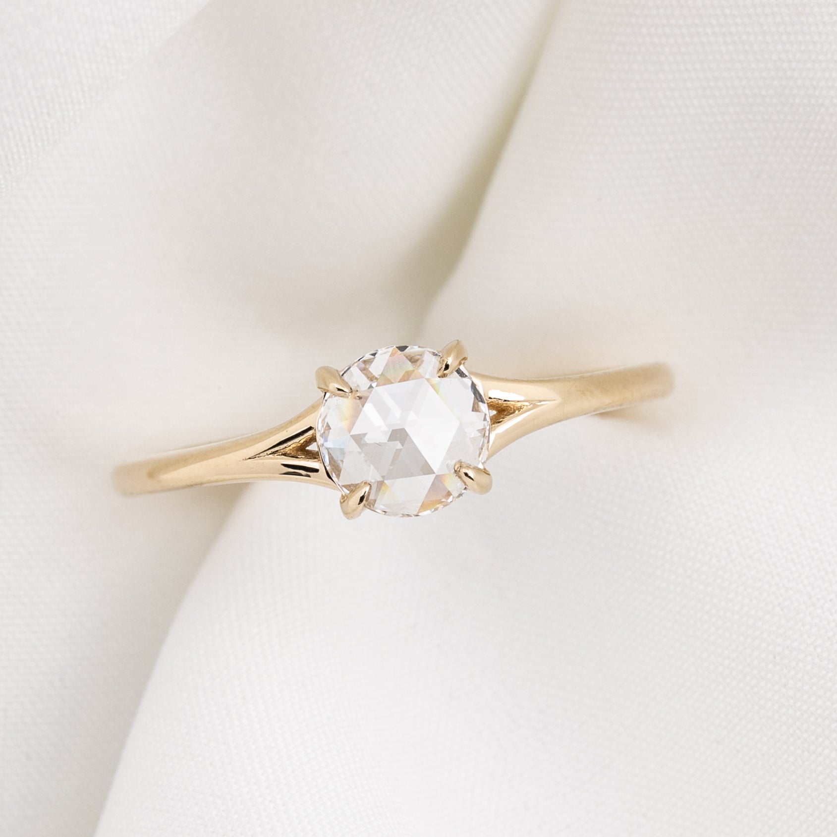 Kylie Round Rose Cut Diamond Ring