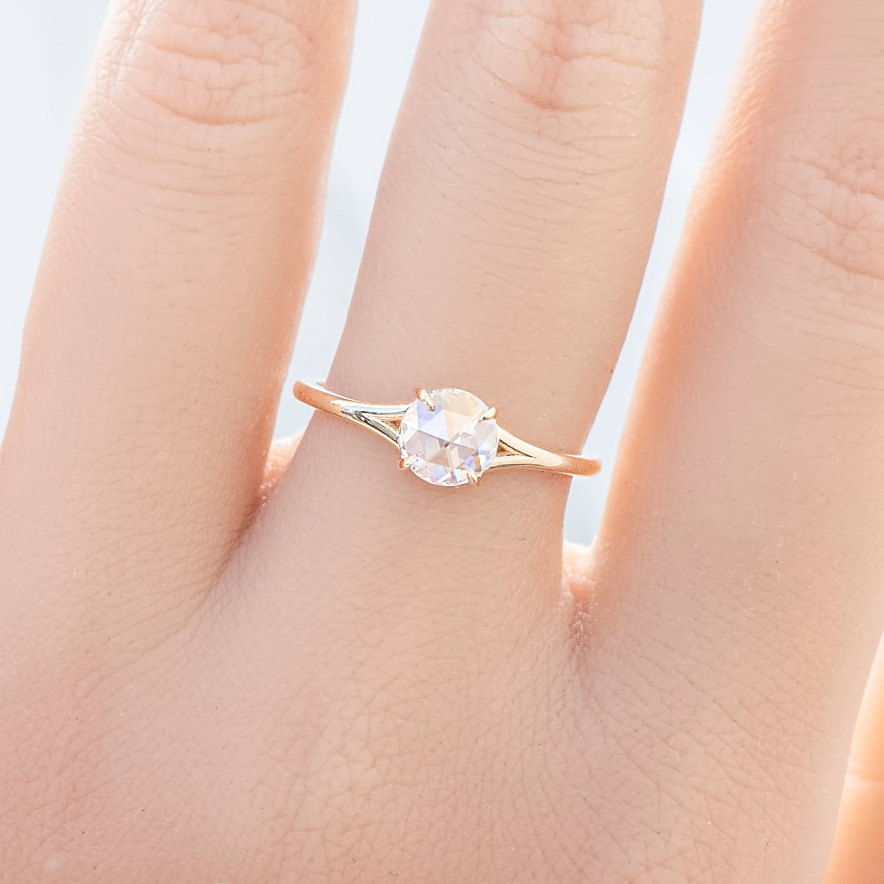 Kylie Ring, 0.50ct Round Rose Cut Diamond