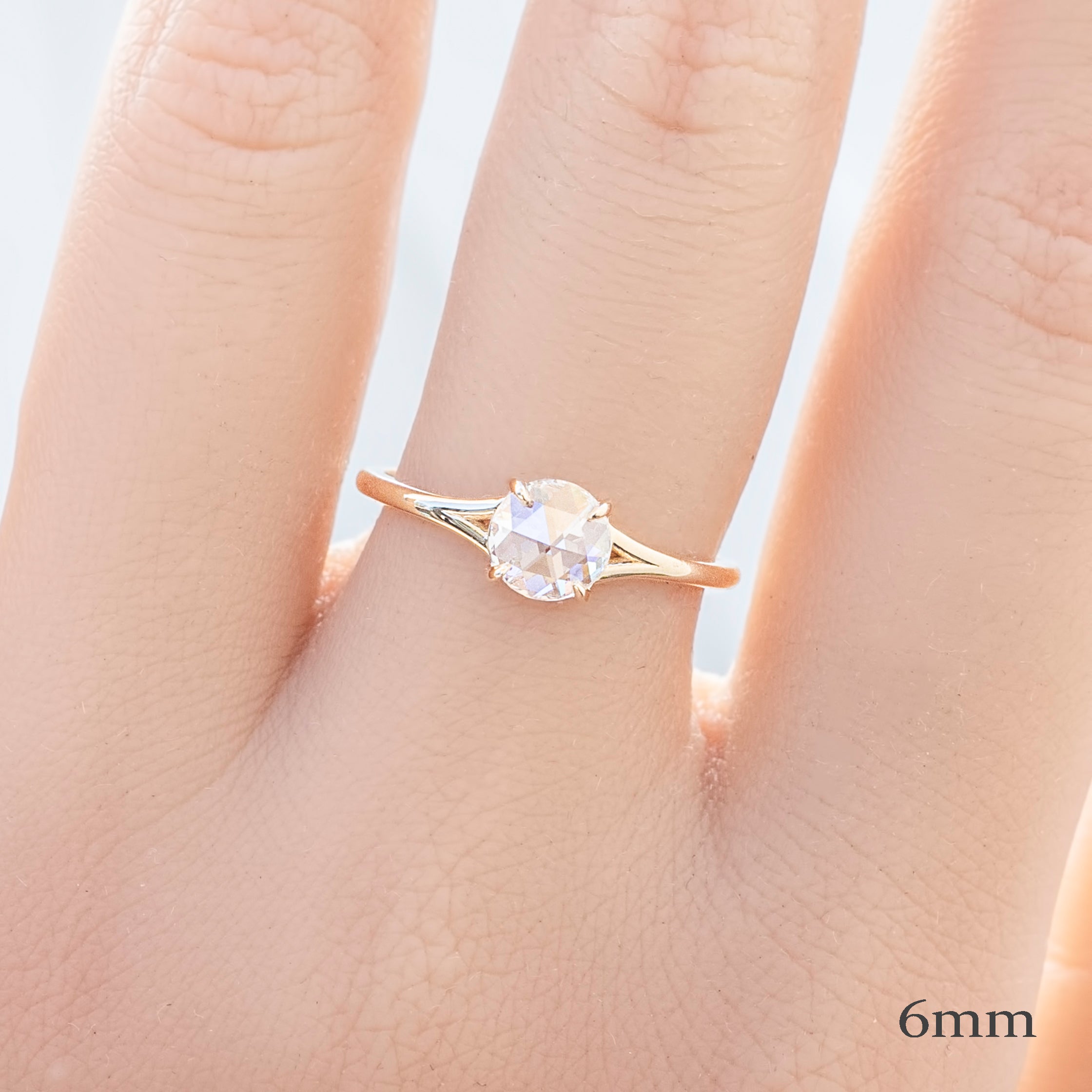 Kylie Round Rose Cut Diamond Ring