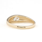 Dome Oval Diamond Ring