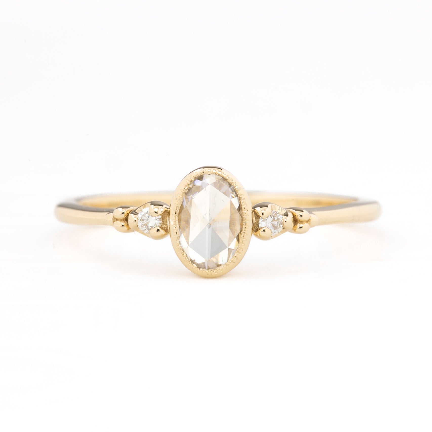 Estel Ring, 0.30ct Oval Rose Cut Diamond