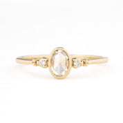 Estel Ring, 0.30ct Oval Rose Cut Diamond