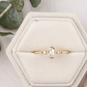 Estel Ring, 0.30ct Oval Rose Cut Diamond