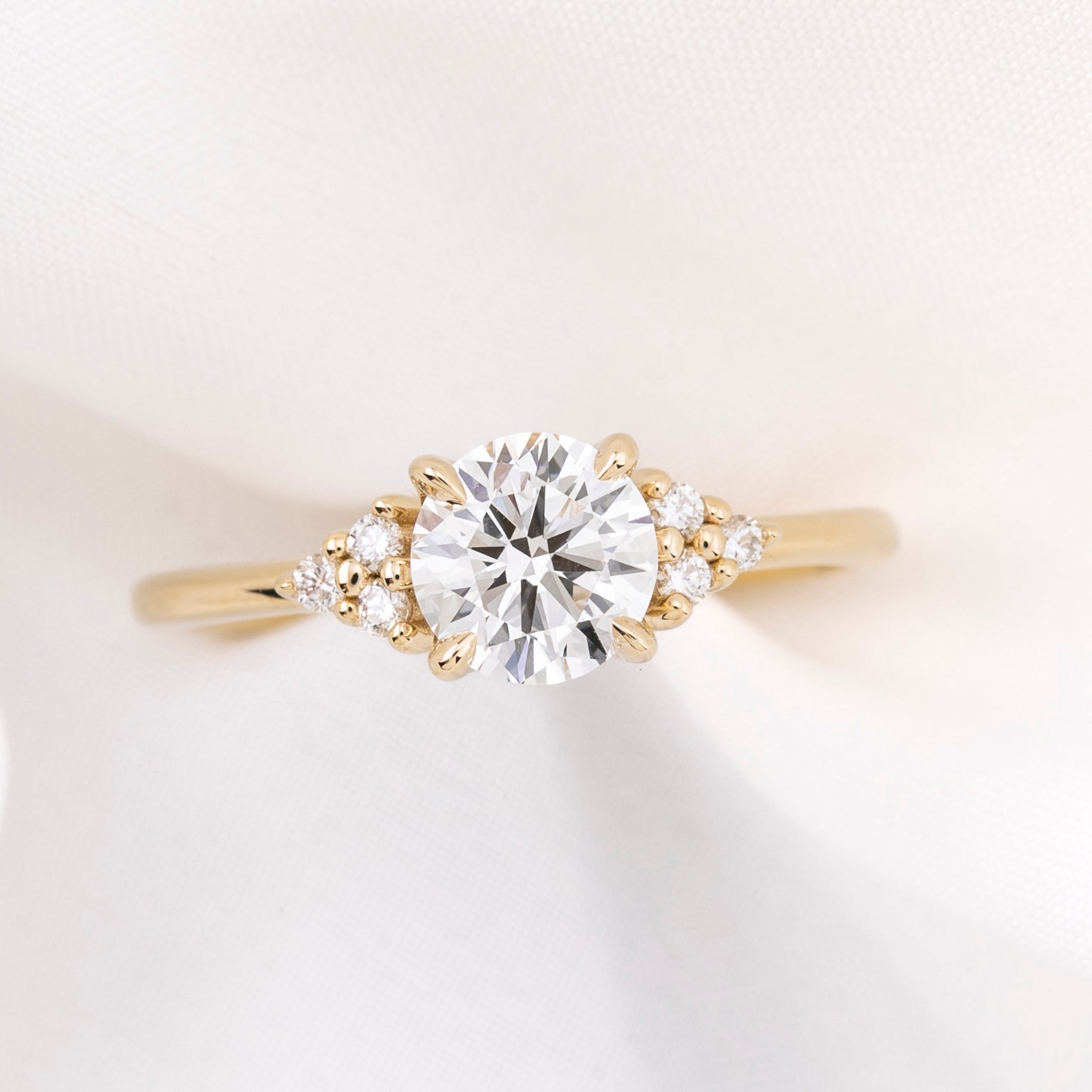 1.32ct Lab Diamond, 14k Yellow Gold (One of a kind)