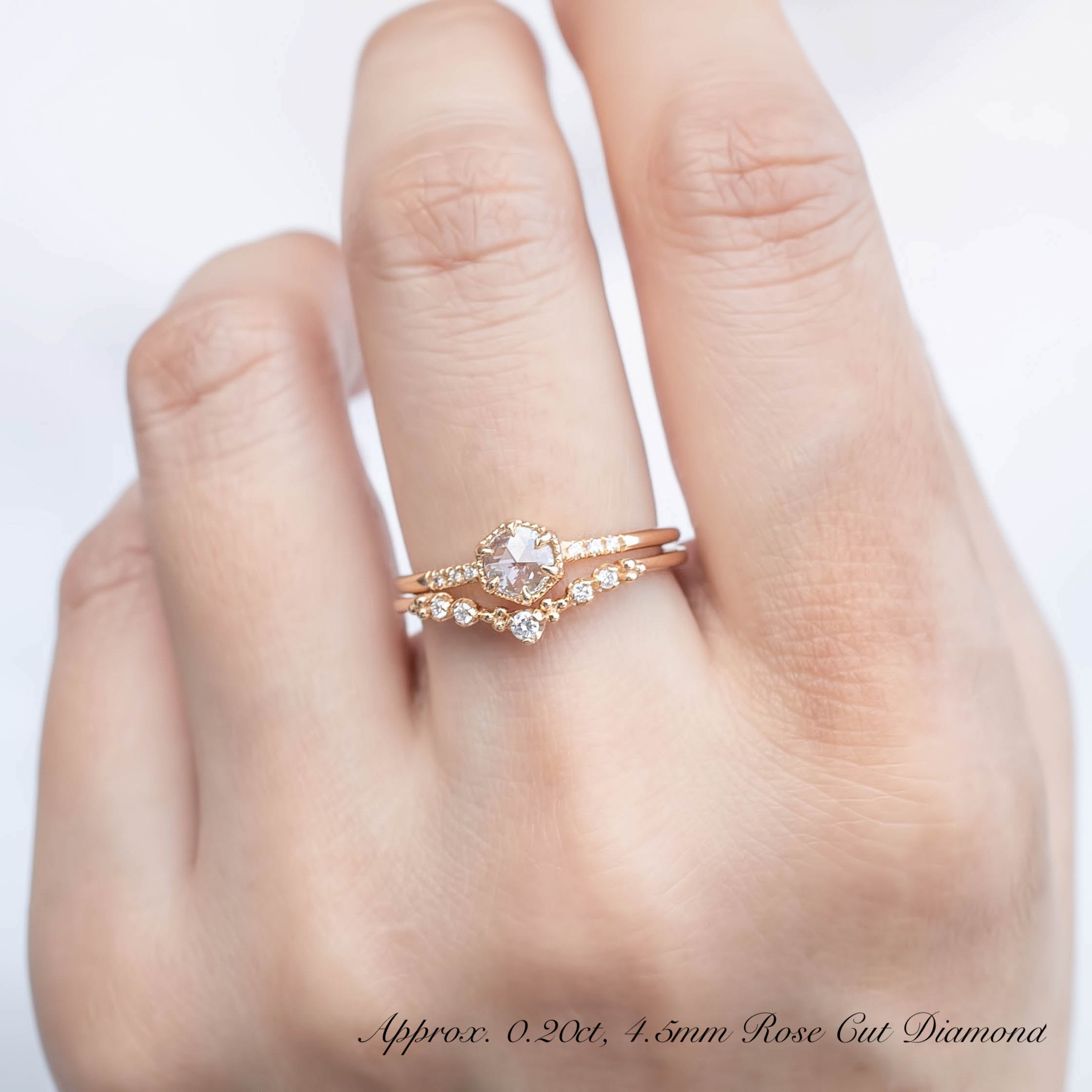 Grace Round Rose Cut Diamond Ring